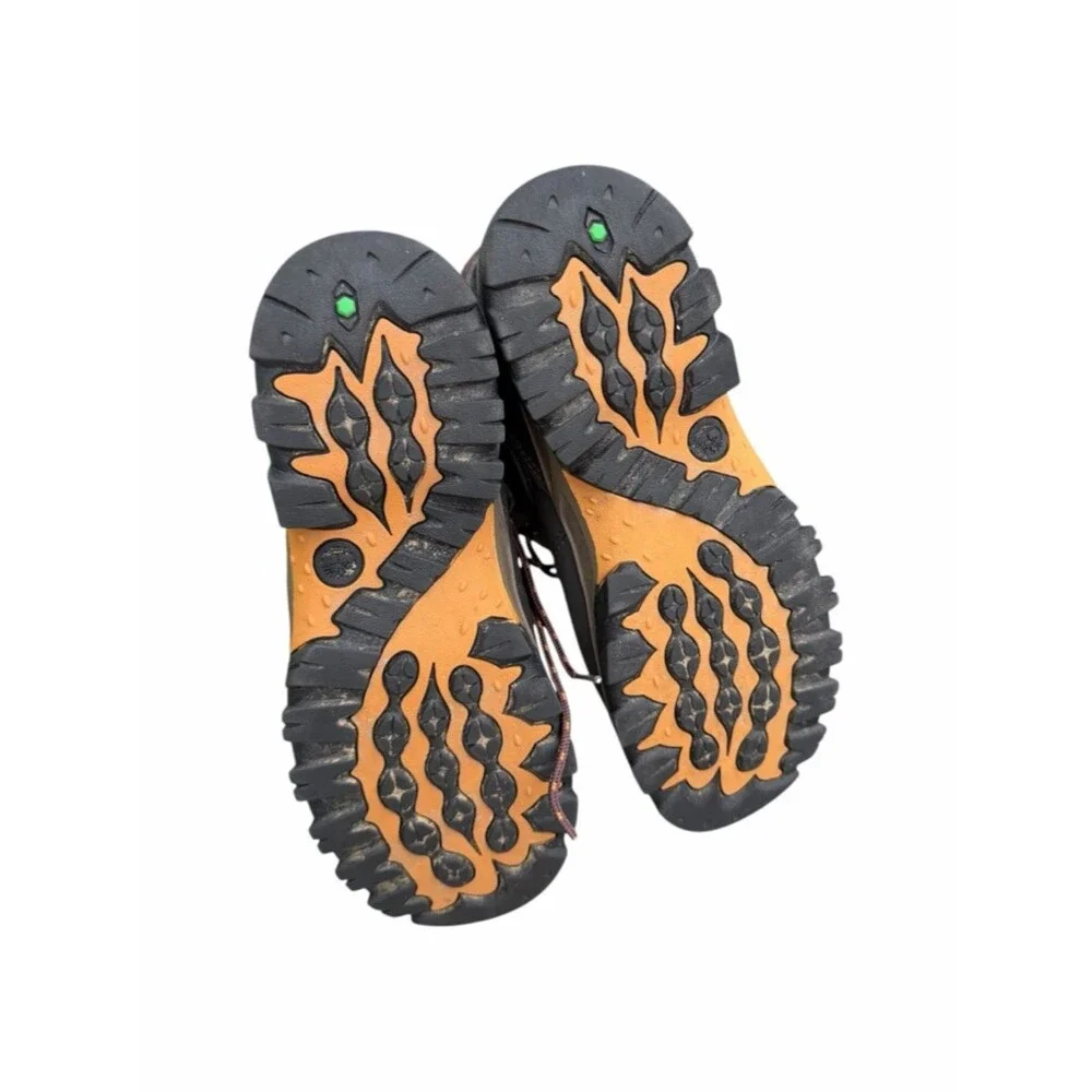 Timberland Mt. Maddsen Waterproof Hiking Boots Gray Brown Leather Boys 6.5 Trail
